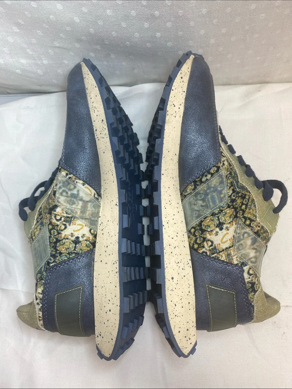Circus by Sam Edelman Olive Green & Navy Mixed-Media Sneakers Devyn Size 10M